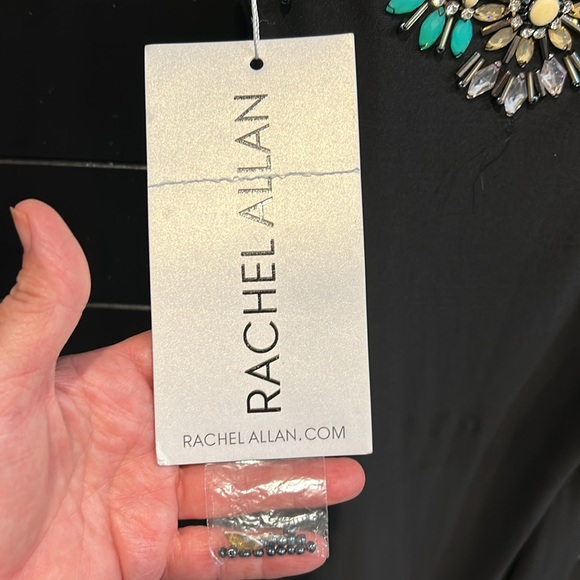 Rachel Allen Prom , Pageant Gown. Black with Gorgeous Beading . NWT - Picture 4 of 4